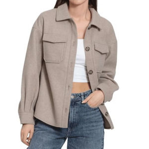 Avec Les Filles Relaxed Cozy Knit Back Shacket